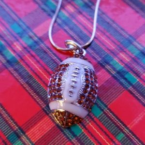 Football mom necklace with being